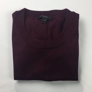 Burgundy J. Crew Wool Sweater